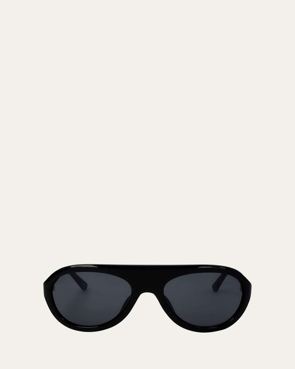Logo Acetate Aviator Sunglasses